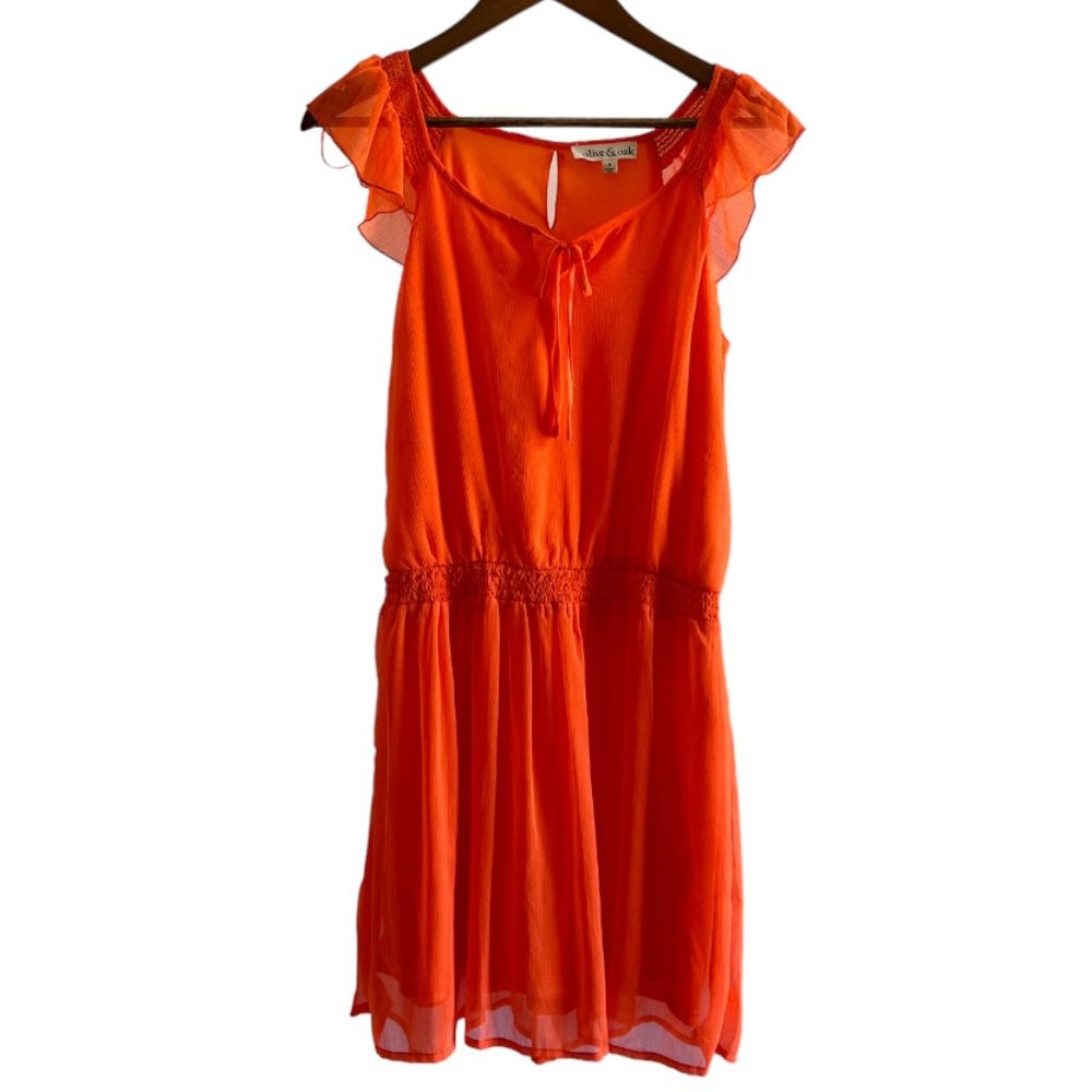 DONATED Olive & Oak Orange Mini Dress